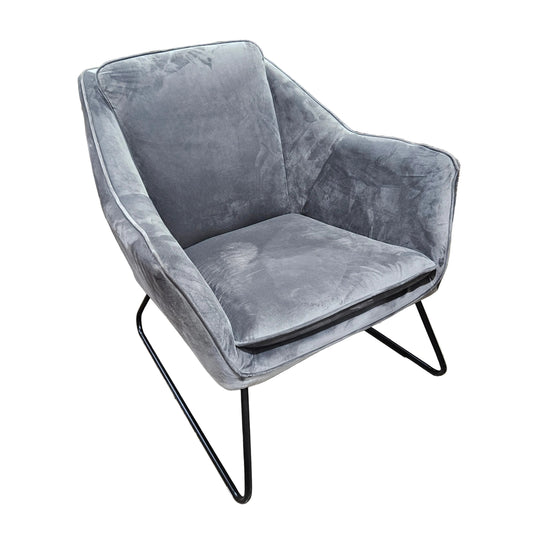 French Gray Modern Accent Chair