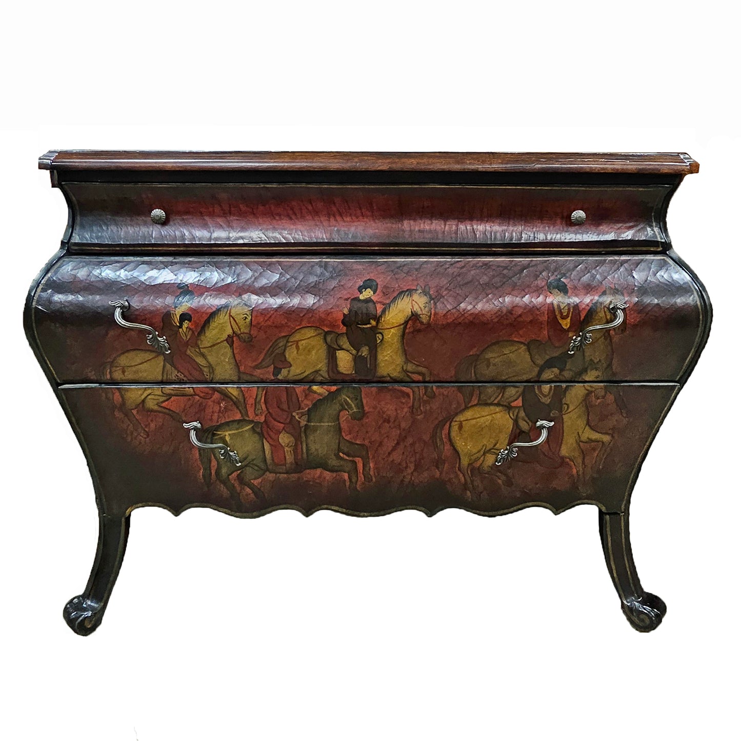 Large Elegant Bombe 3 Drawer Storage Chest