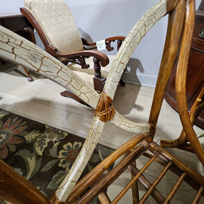 1960s Rattan Willow and Reed Desk With Chair