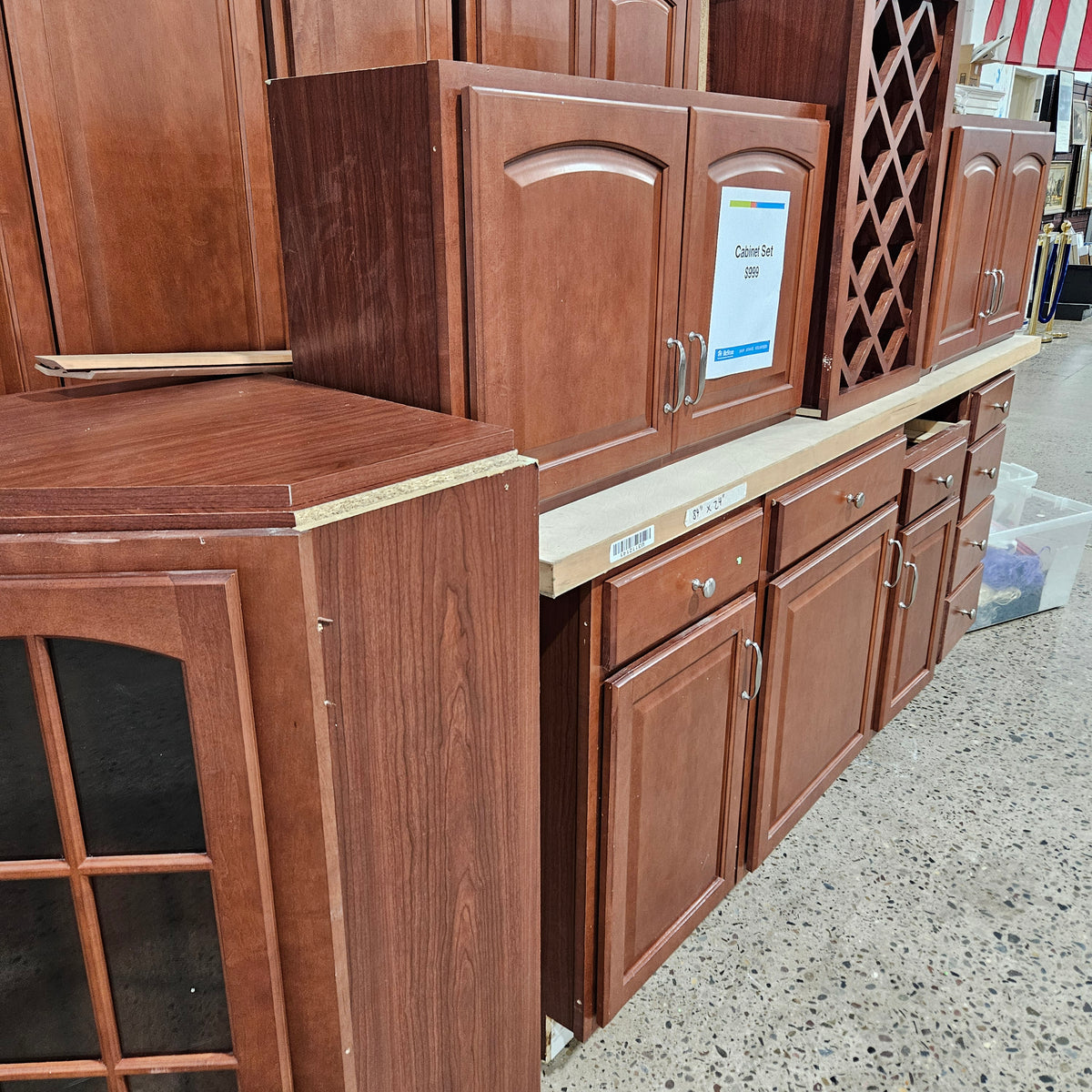 15 Piece Wood Cabinet Set