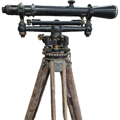 W & L.E Gurley Vintage Survey Transit and Tripod Display Troy NY