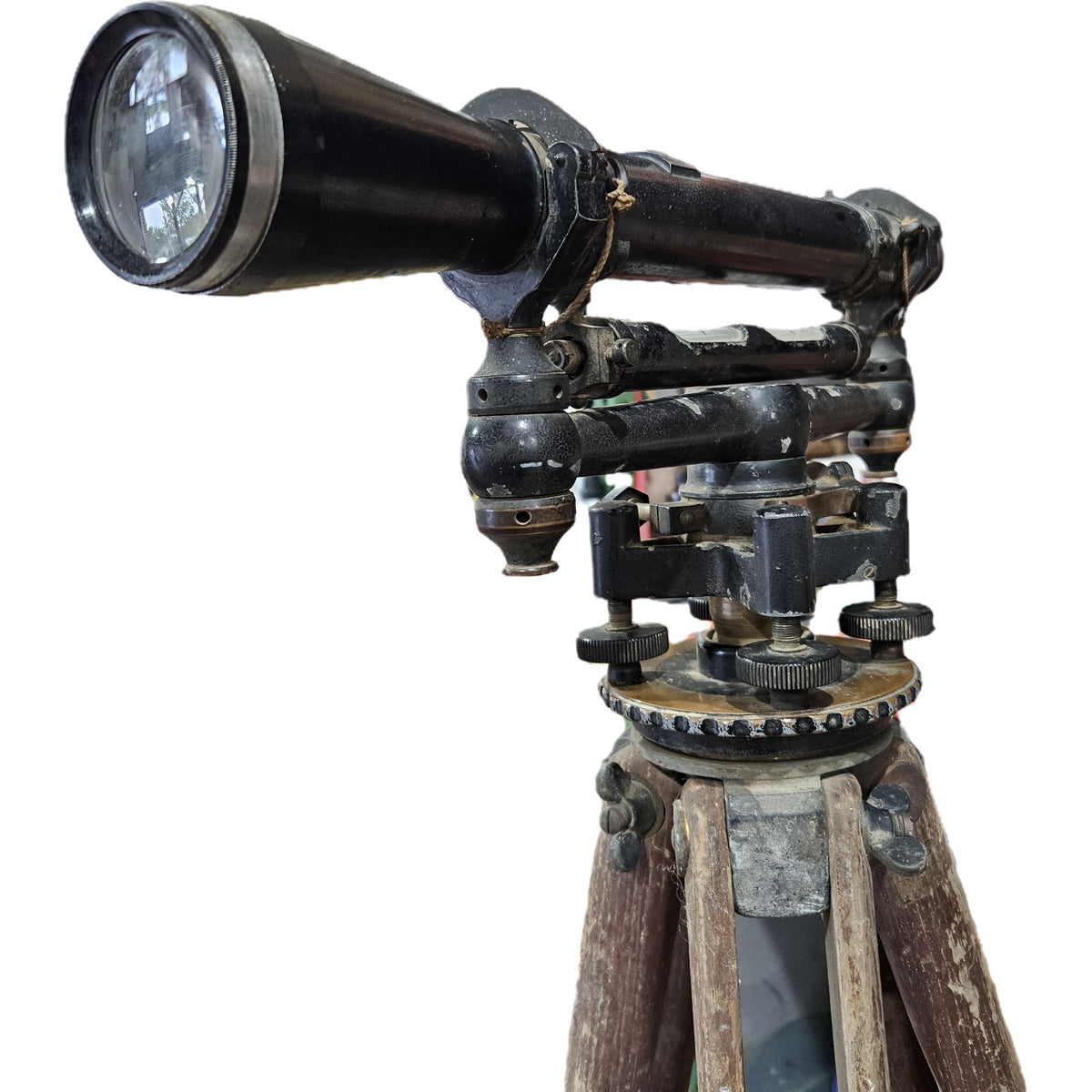 W & L.E Gurley Vintage Survey Transit and Tripod Display Troy NY