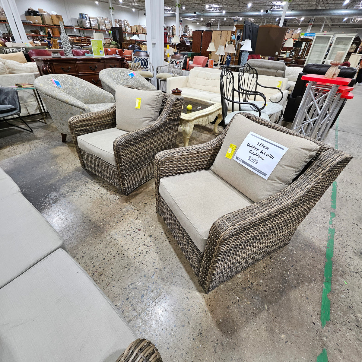 Better Homes and Gardens Hawthorne Park 3-Piece Sofa Outdoor Seating Set