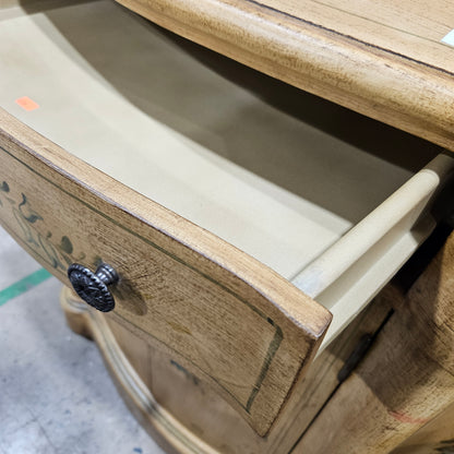 (New) Hand-Painted Demilune Cabinet
