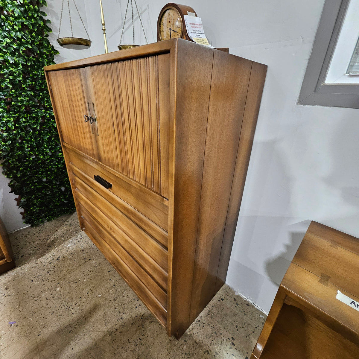 American of Martinsville Mid Century Modern Walnut Tall Chest