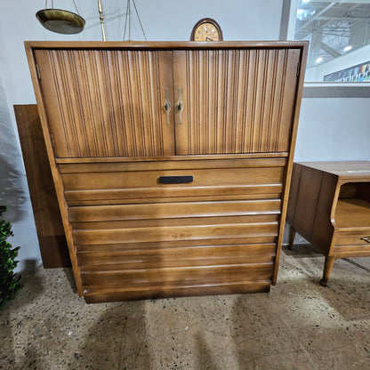 American of Martinsville Mid Century Modern Walnut Tall Chest