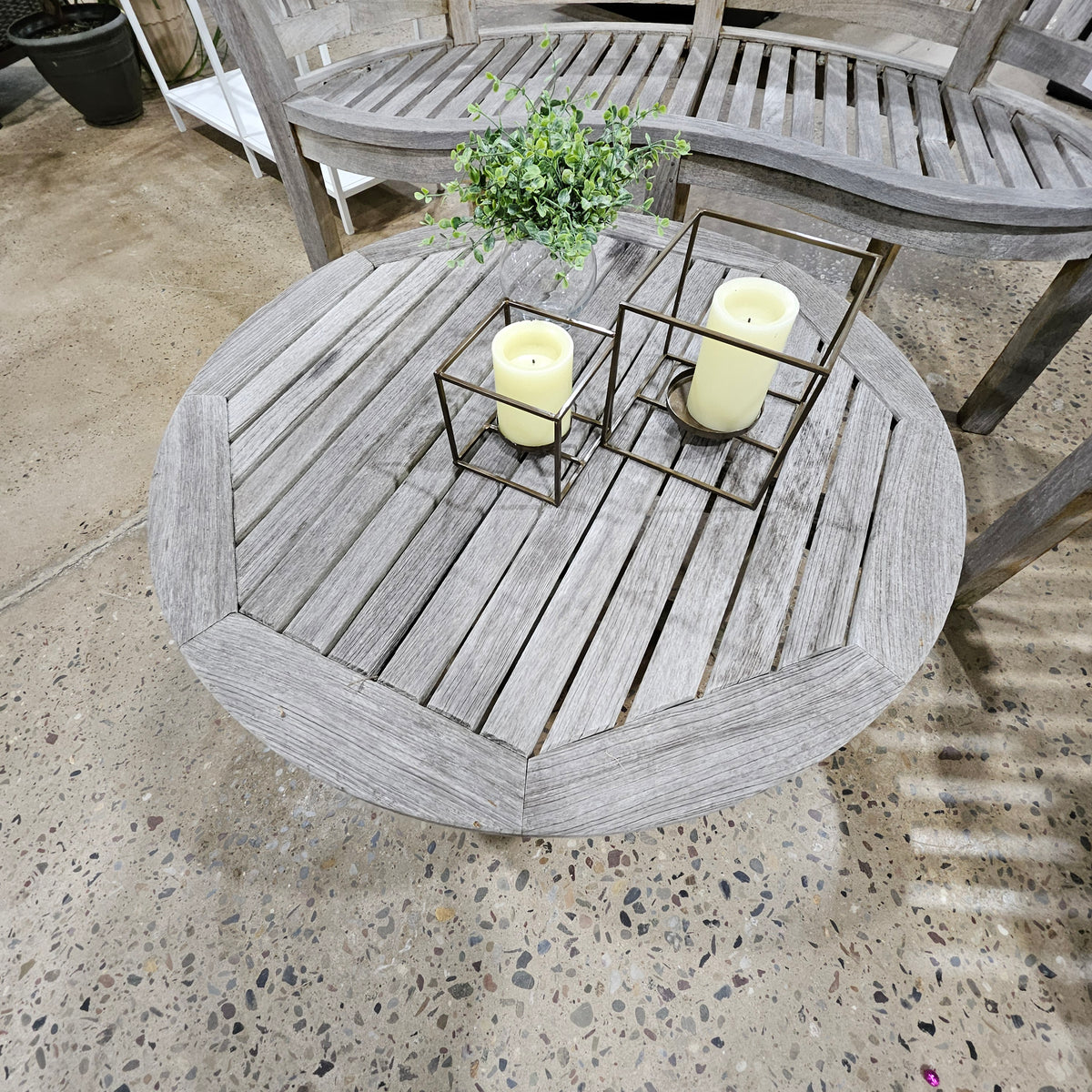 Curved Wood Banana Bench, Chair and Table Set