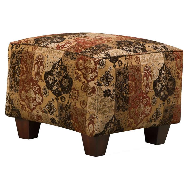 Stationary Fabric Accent Chair w/ Ottoman