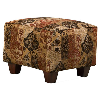 Stationary Fabric Accent Chair w/ Ottoman