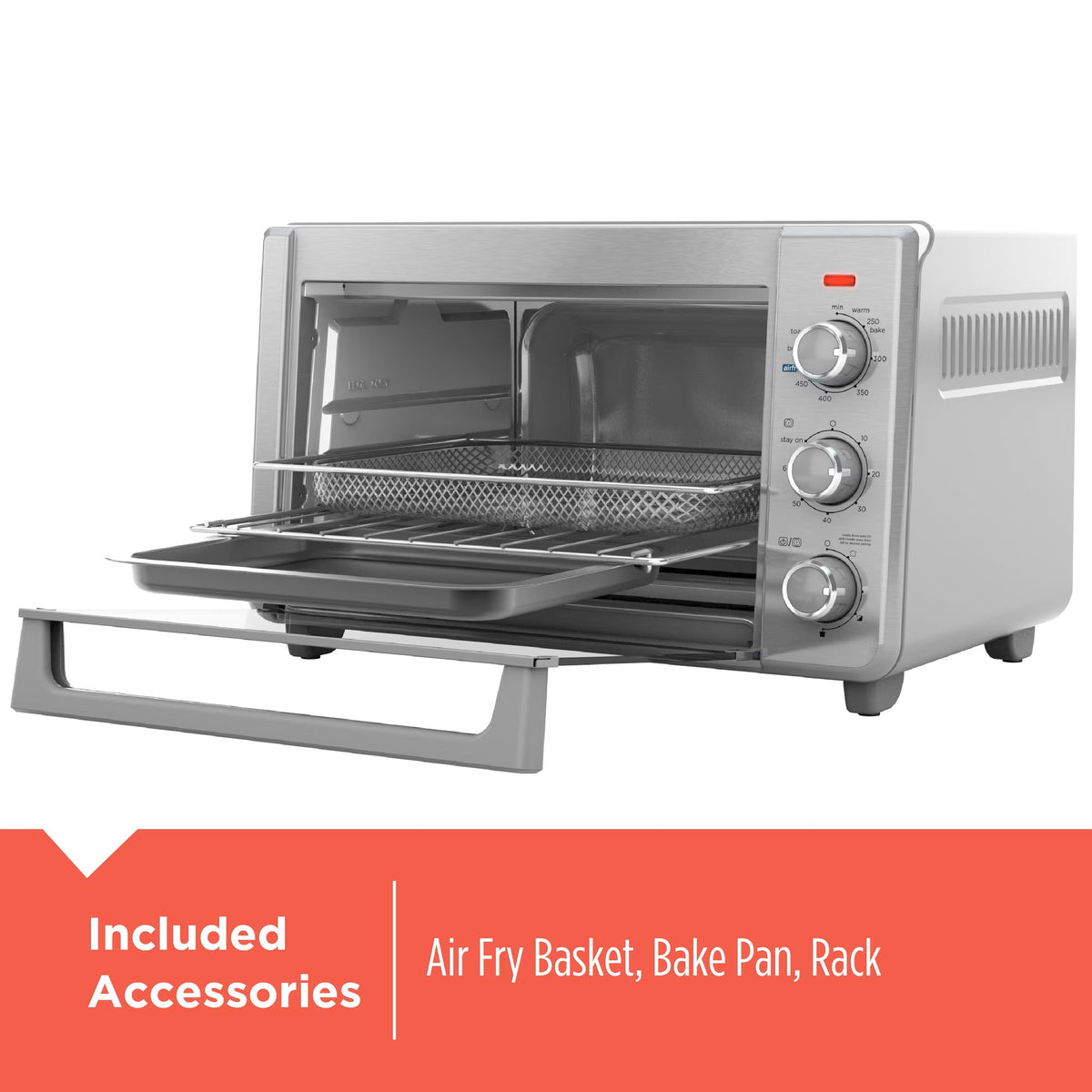 (New) BLACK+DECKER 6-Slice Crisp 'N Bake Air Fry Toaster Oven, .78 Cubic Feet Interior