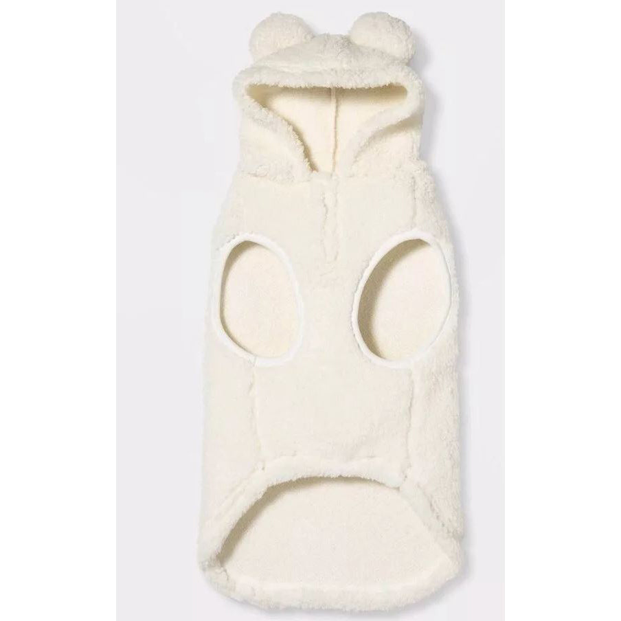 Wondershop Hoodie For Dog Size Large Winter White Sherpa