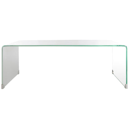 New out of Box SAFAVIEH Crysta Ombre Glass Coffee Table-Clear