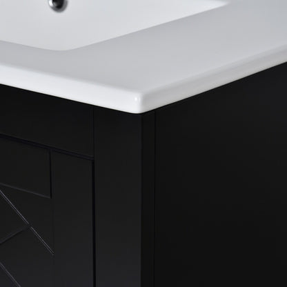 36" Bathroom Vanity with Ceramic Sink