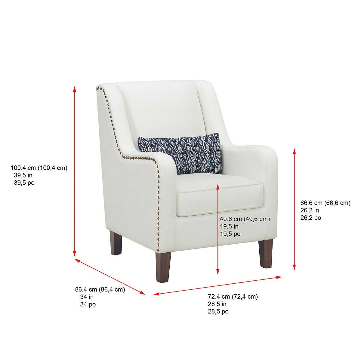 True Innovations Mila Fabric Accent Chair