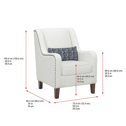True Innovations Mila Fabric Accent Chair