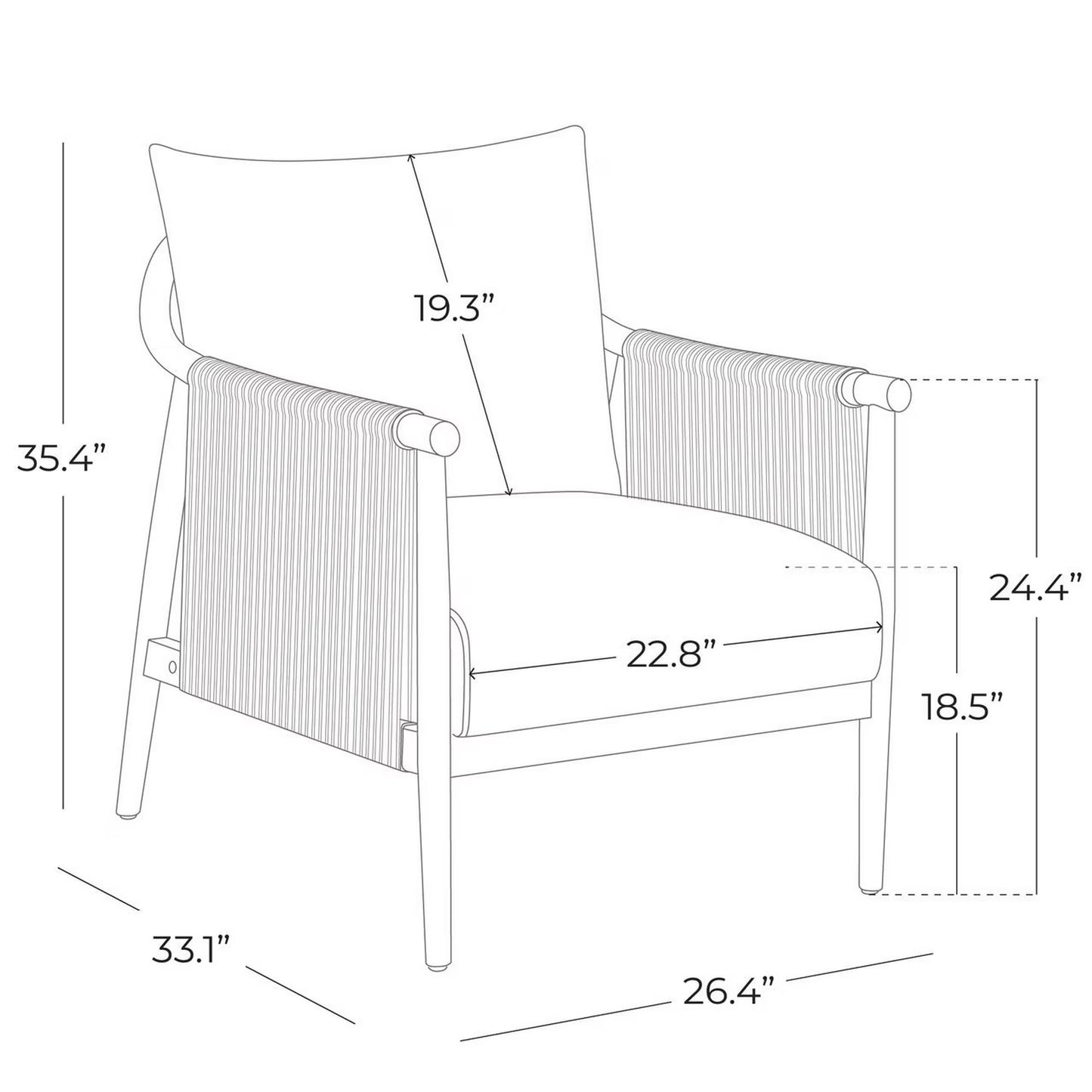 Woven Rope Design Armchair