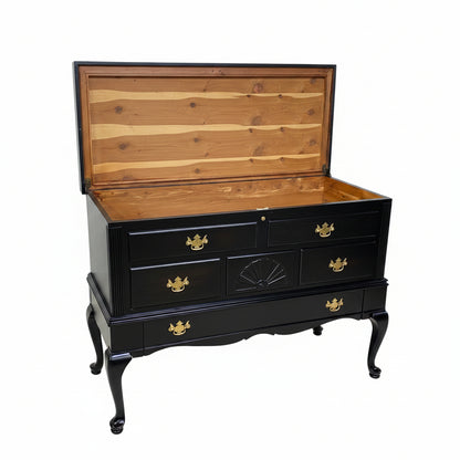 Black Wooden Chest