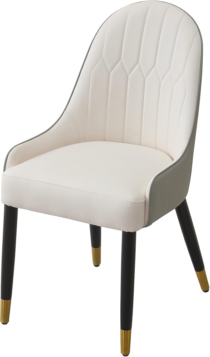 Modern Faux PU Chair with Solid Wood Chair Legs