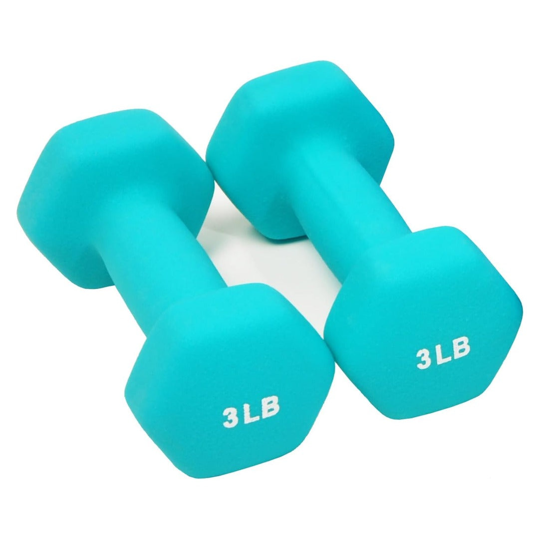 3lbs. Colored Neoprene Coated Dumbbell