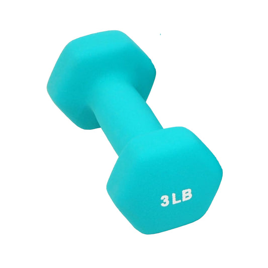 (New) 3lbs. Colored Neoprene Coated Dumbbell