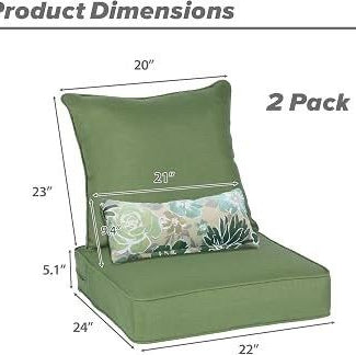 Outdoor Olefin Deep Seat Cushion Set