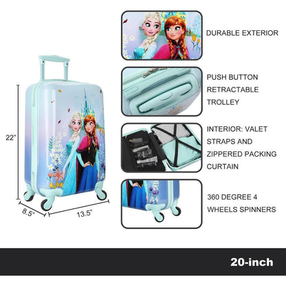 (New) Frozen Elsa & Anna Arendelle Castle 22" Rolling Luggage