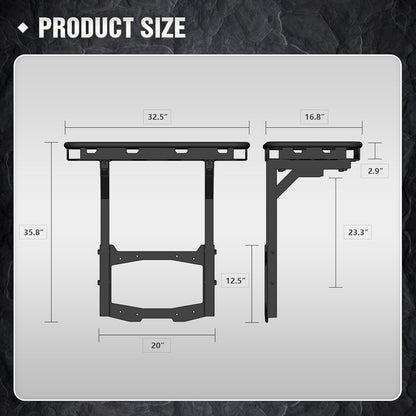 (New)  EYOUHZ for Wrangler JL Spare Tire Cargo Rack Rear Luggage Basket on OE Tailgate