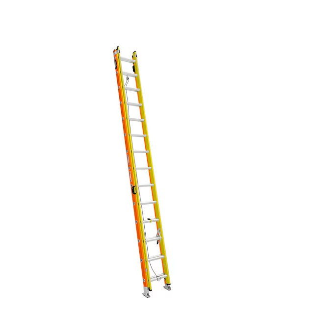 Werner Glidesafe 28-ft ( 27-ft Reach Height ) Fiberglass Type 1A - 300 lbs. Load Capacity Extension Ladder