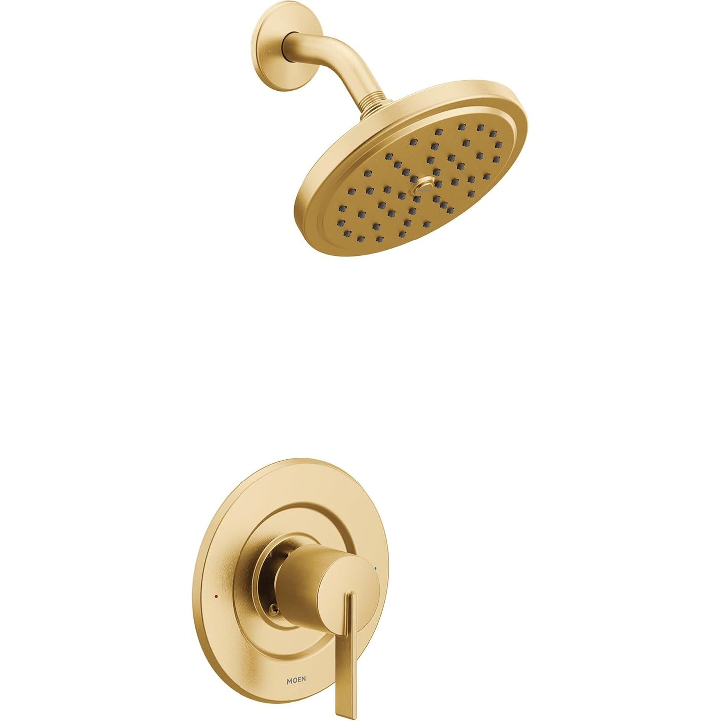 Moen Cia Brushed Gold 1-Handle Single Function 6.75- Inches Shower Faucet