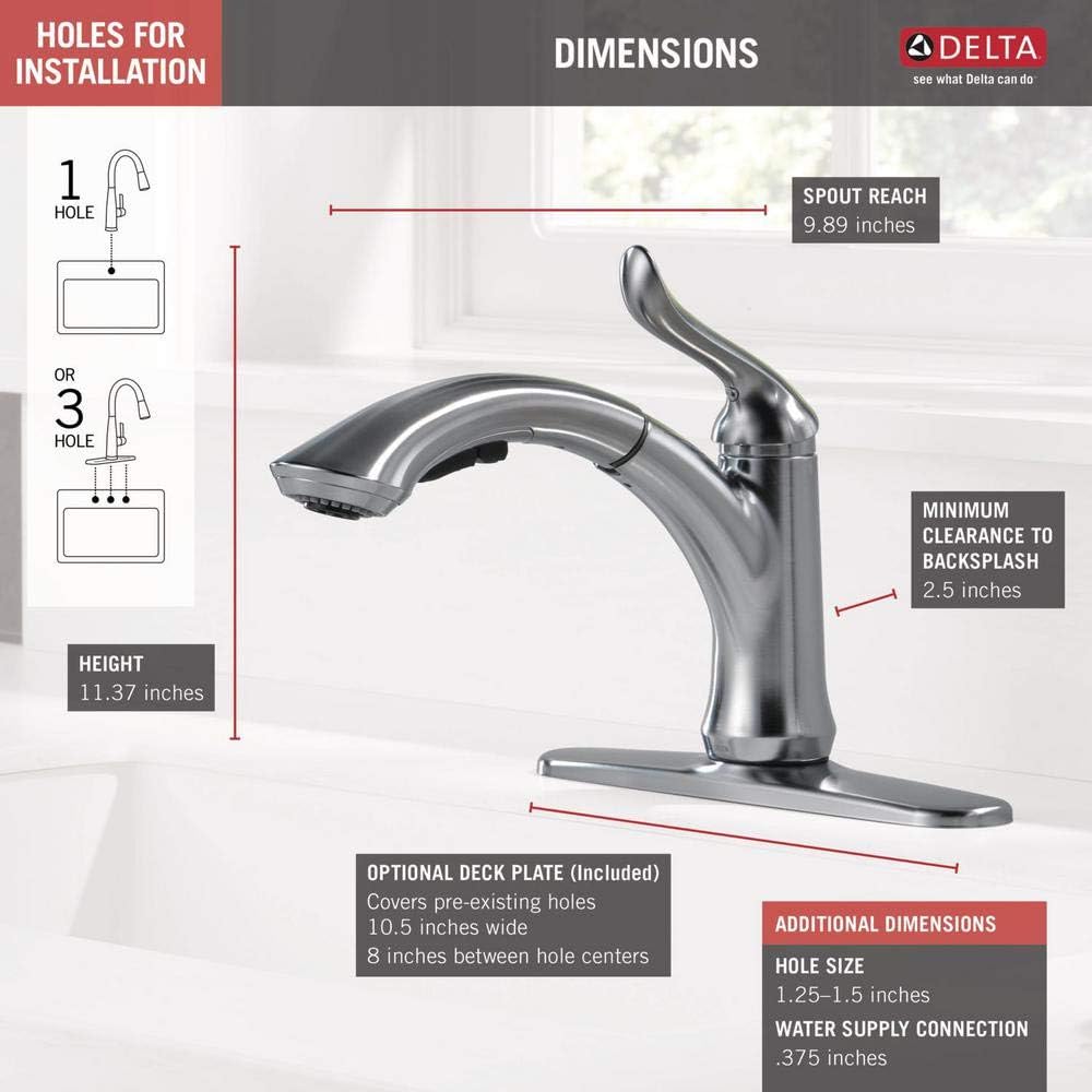 Delta Linden Single Handle Pull-Out Kitchen Faucet