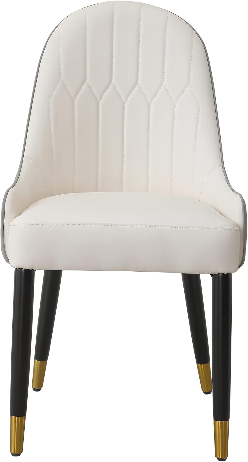 Modern Faux PU Chair with Solid Wood Chair Legs