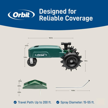 (New) Orbit Traveling Tractor Water Sprinkler