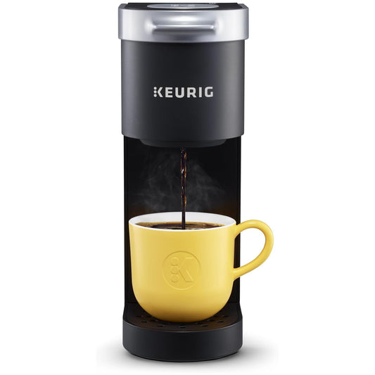 (New) Keurig K-Mini Single Serve K-Cup Pod Coffee Maker, 6 to 12oz Brew size, with Cord Storage, Perfect for Small Spaces, Black | Single-Serve K-Cup Brewer, Brews 6-12 Oz, One-Cup Reservoir, Cord Storage