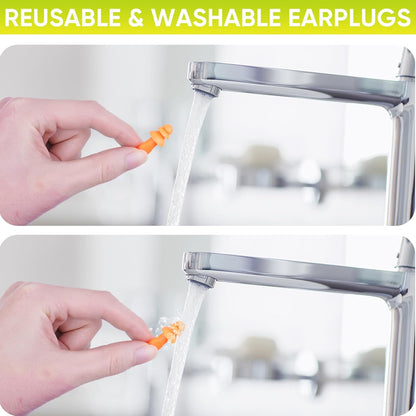 (New) TICONN 100 Pairs Reusable Silicone Ear Plugs 25dB