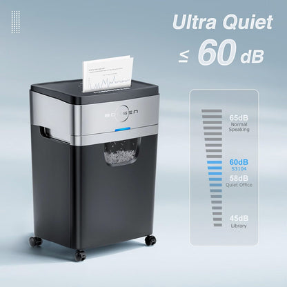 (New) BONSEN 20-Sheet Cross-Cut P-4 High Security Heavy Duty Paper Shredder