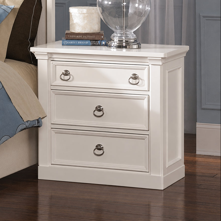 (New) Ashley Prentice Cottage Quaint 3 Drawer Nightstand