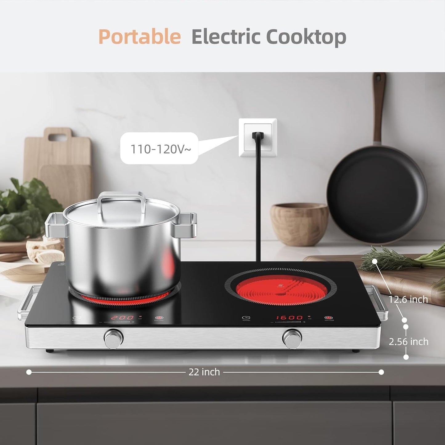 (New) Double Burner Ceramic Cooktop