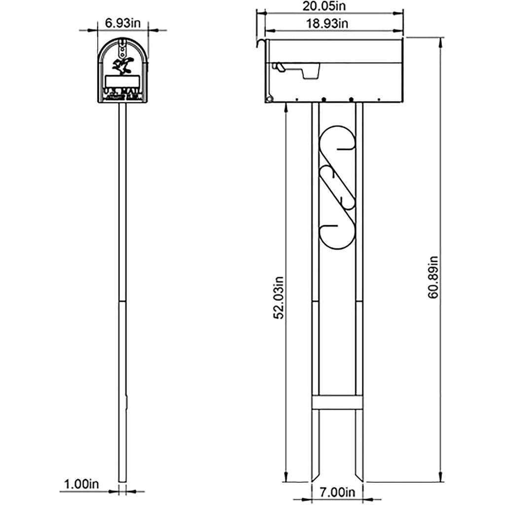 (New) Architectural Mailboxes Mailbox to Go Mailbox with Post
