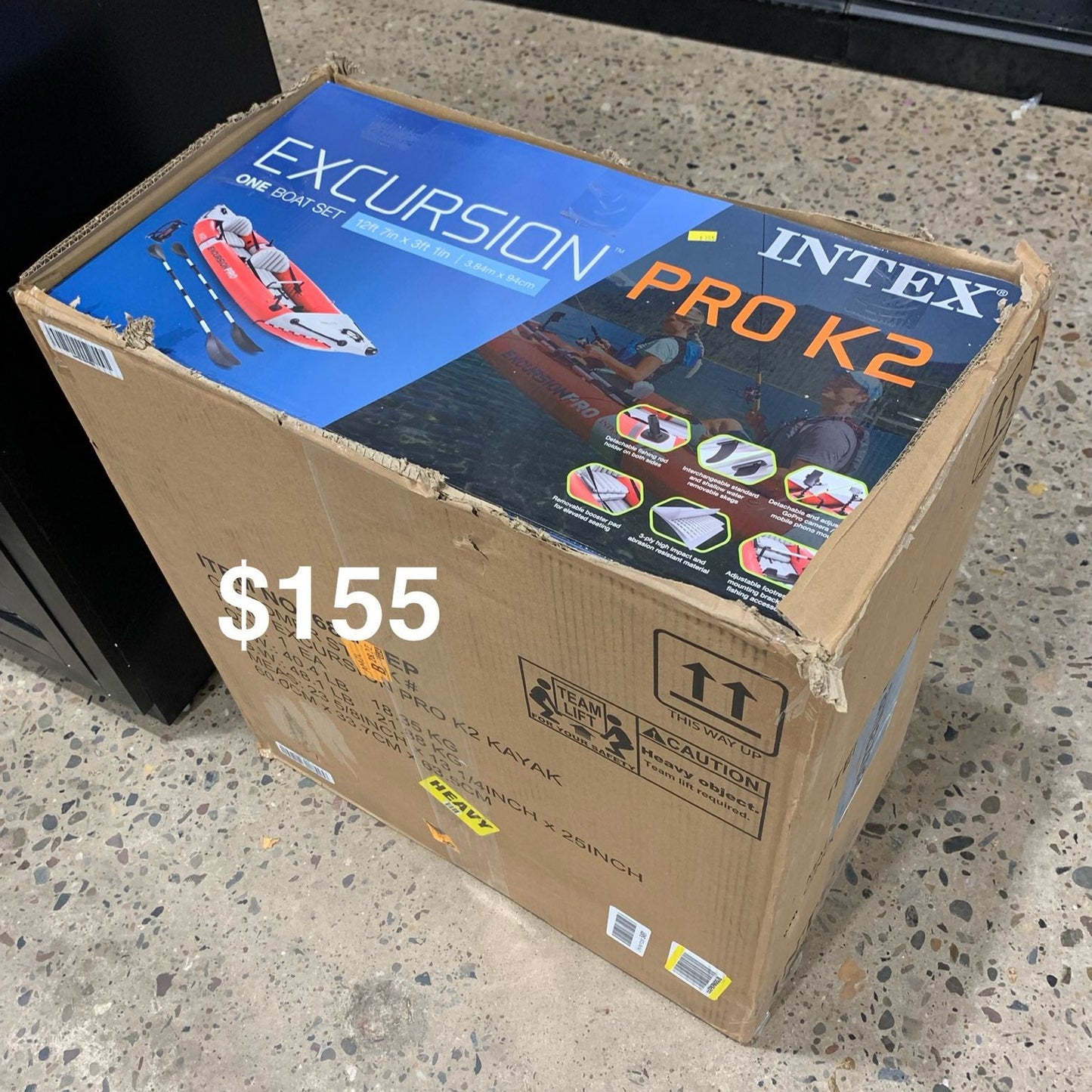 INTEX Excursion Pro K2 Inflatable Kayak Set