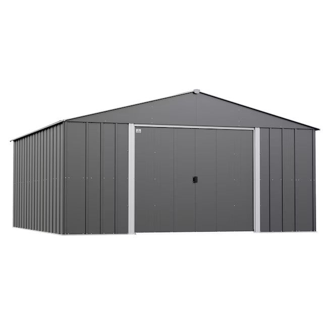 (New) Arrow 14-ft x 14-ft Classic Galvanized steel Metal Storage Shed (Assembly Required)