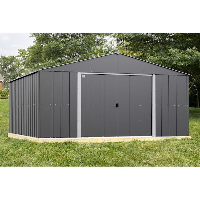 (New) Arrow 14-ft x 14-ft Classic Galvanized steel Metal Storage Shed (Assembly Required)
