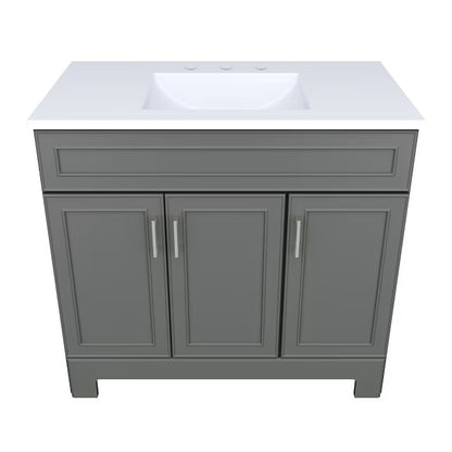 (New out of box) Dark Gray Single Sink Bathroom Vanity