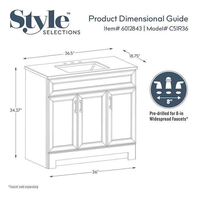 (New out of box) Dark Gray Single Sink Bathroom Vanity