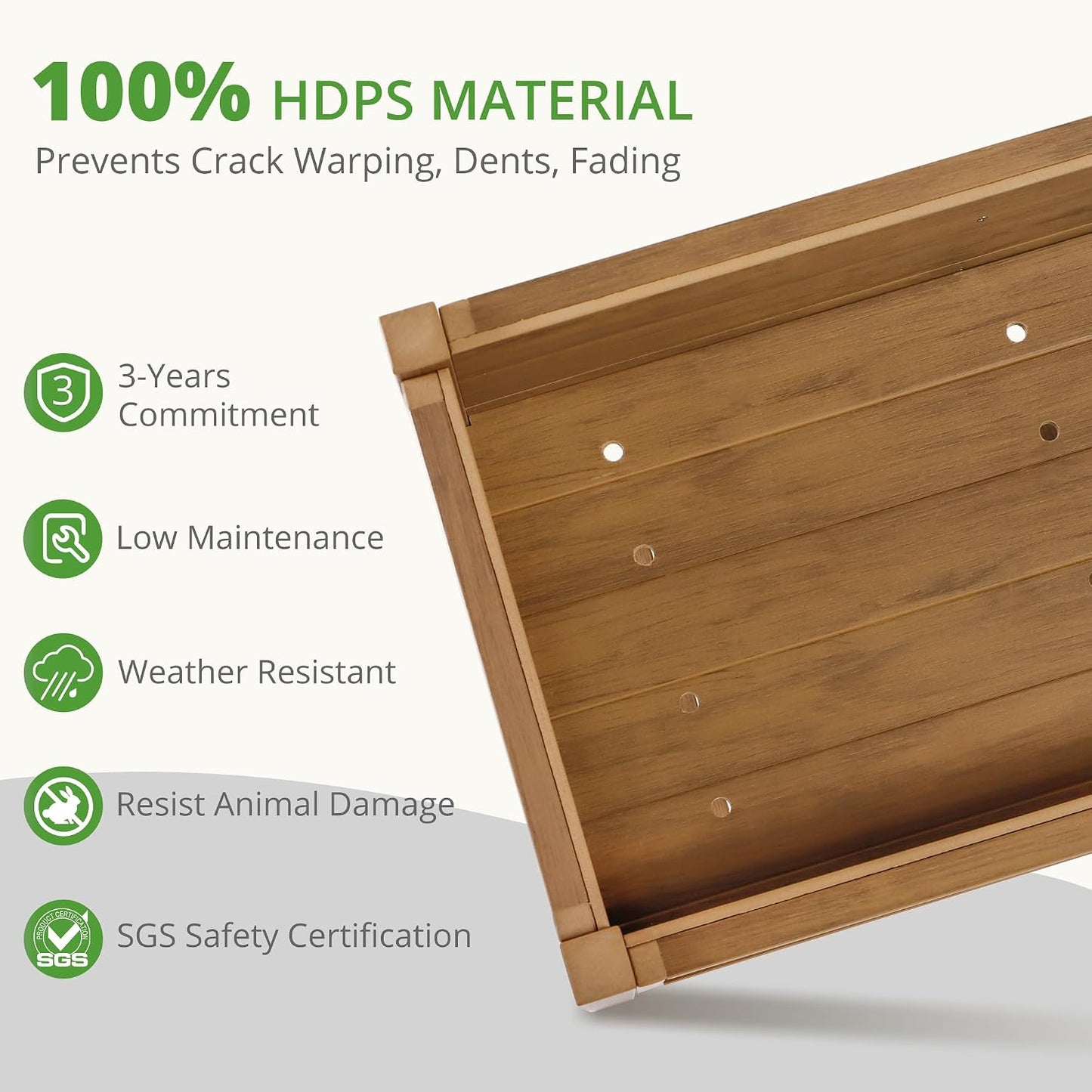 (New) LUE BONA Elevated Teak Raised Garden Bed