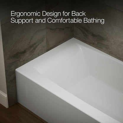 (New) K-26109-RA Entity 5 Ft. Alcove Bathtub