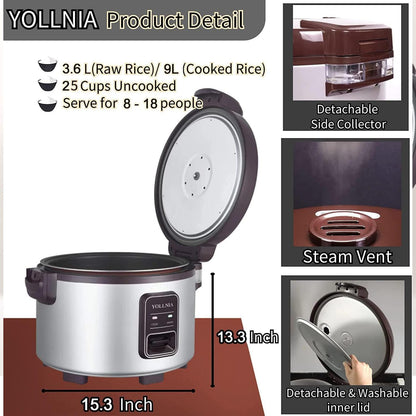 (New) YOLLNIA Commercial Rice Cooker
