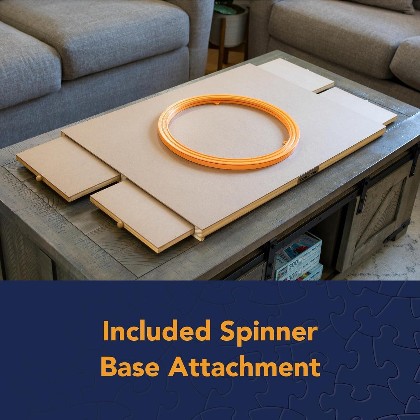 Bits and Pieces Rotating Puzzle Board with Drawers