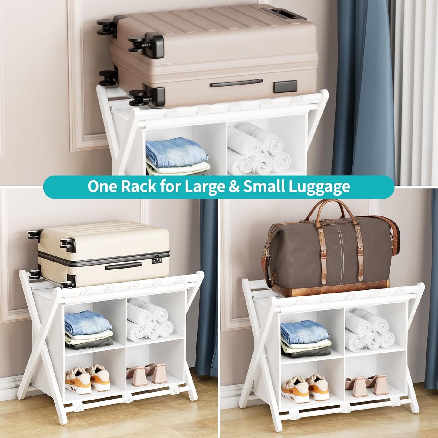 Folding Luggage Rack 2-Pack