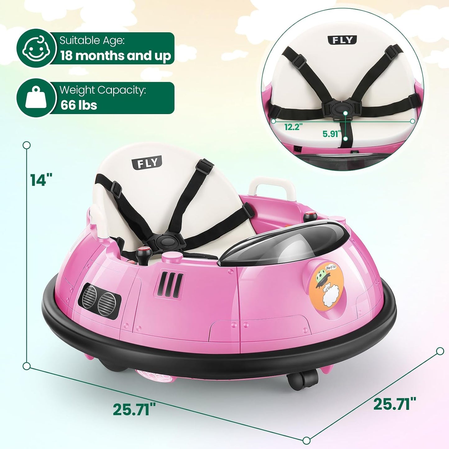 (New) Hikole Baby Bumper Car