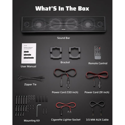 (New) Ehaho 25 Inch 6-Speaker UTV Sound Bar